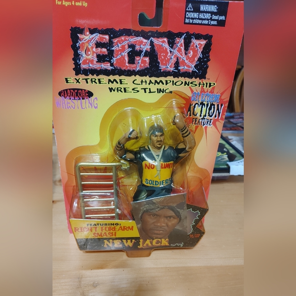 1999 ECW New Jack Action Figure Extreme Championship Wrestling Vintage sealed